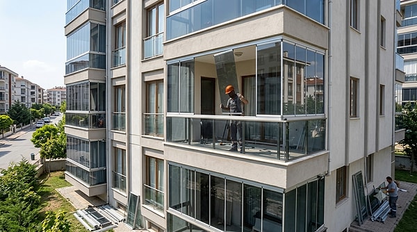 Balconies are considered as a common area for the use of all apartment owners.