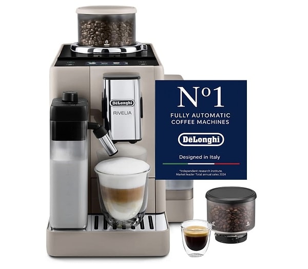 De'Longhi Rivelia tam otomatik espresso kahve makinesi son 30 günün en düşük fiyatı net 39.000 TL!
