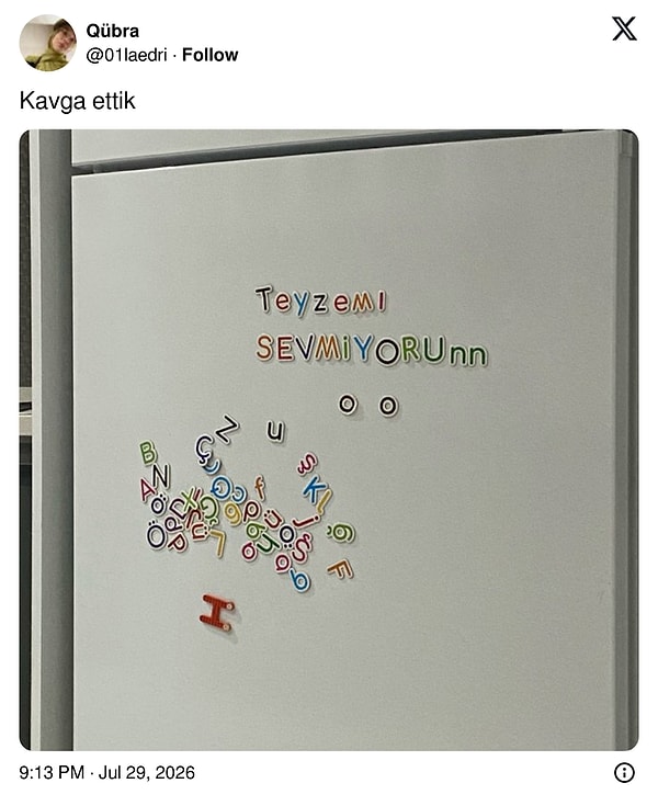 Küslük olmaz.