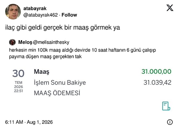 Sinirimiz bozulmuştu bol sıfırlı maaşlardan iyi oldu.