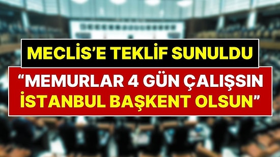 Meclis'e Giden İlginç Talepler: “İstanbul Kışlık Başkent Olsun, Memurlar 4 Gün Çalışsın”