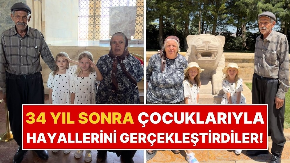 34 Yıl Sonra Çocuk Sahibi Olan Çift İkizleriyle Anıtkabir’i Ziyaret Etti