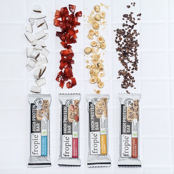 Fropie yüksek protein bar mini paketi net 284,00 TL'lik fiyatıyla sporseverlerin sepetinde!