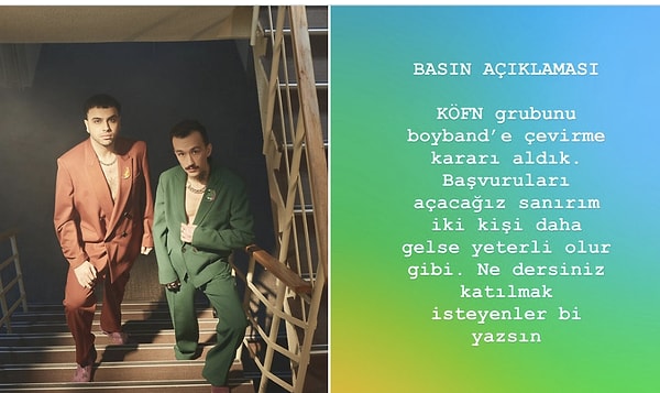 KÖFN şimdi ise bambaşka bir açıklamayla gündeme geldi. Grup, resmi sosyal medya hesabından yaptığı paylaşımda takipçilerine sürpriz bir duyuruda bulundu.