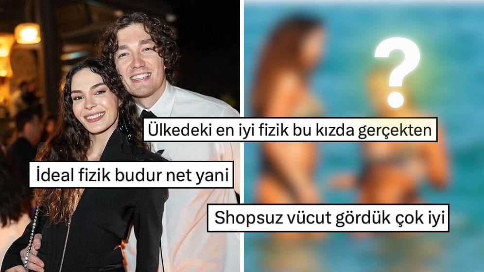 Eşi Cedi Osman'la Denizde Görüntülenen Ebru Şahin'in Fiziği Mankenlere Taş Çıkarttı