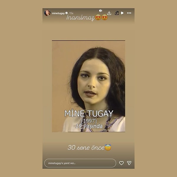 Mine Tugay, aged 48, has made the headlines this time with a nostalgic post on her Instagram account.