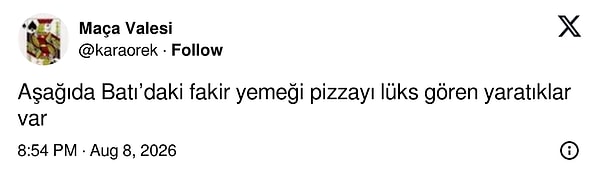 Tabii pek çok kişi de pizzanın lüks olduğunu ve daha ucuz alternatiflerle doyulabileceğini savundu.