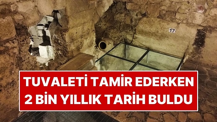 Tuvaleti Tamir Ederken 2 Bin Yıllık Tarih Buldu