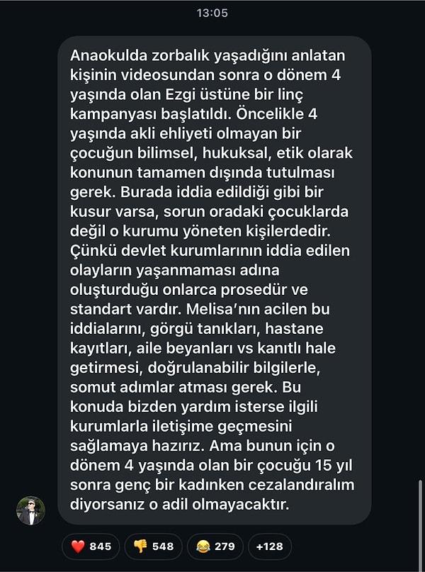 Despite all this, the debate on social media did not subside. As the calls from users demanding Ezgi's removal from Big5 Turkey increased towards Tolga Akış, this time the producer himself stepped in.