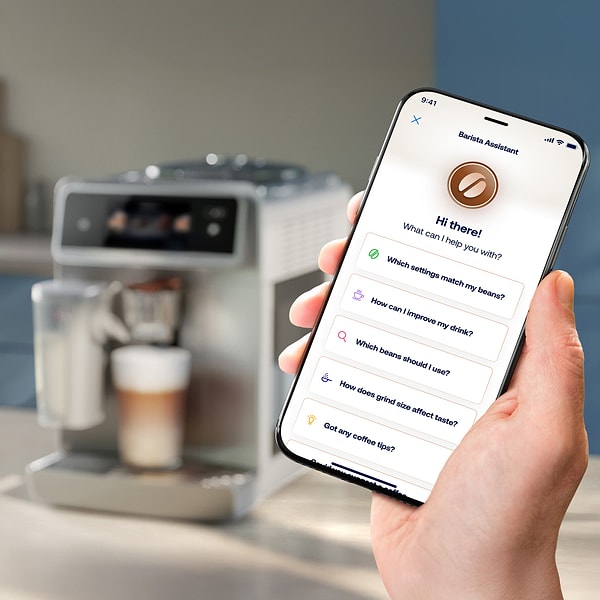 Telefondan kahve ayarlayan kişisel Barista Asistan ile kahve keyfinde tek başına değilsin!