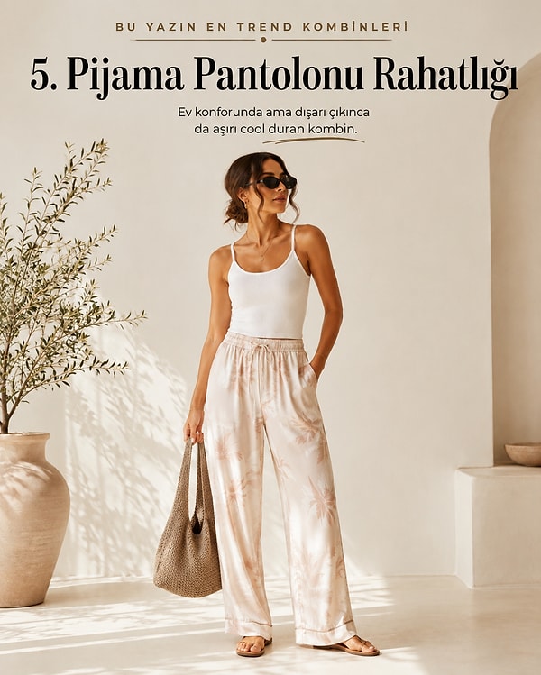 Pijama pantolonları artık sadece evde giymiyoruz.