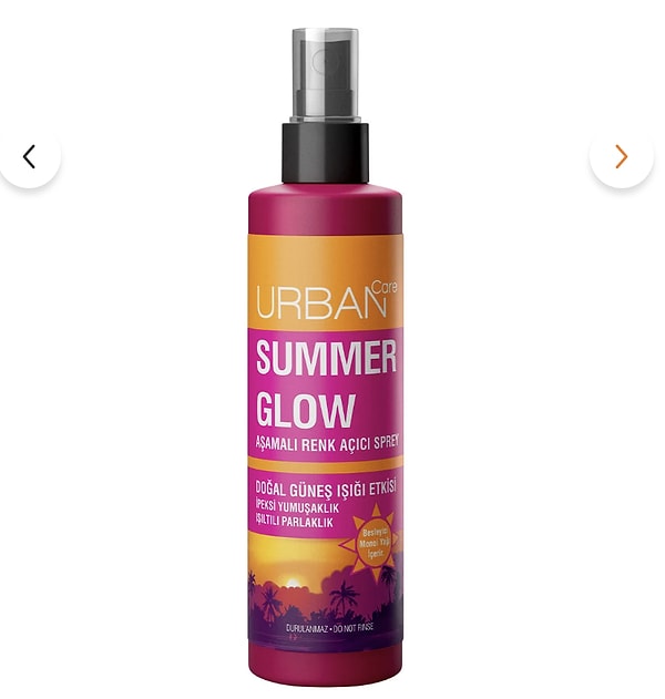 Urban Care Summer Glow renk açıcı saç spreyi YAZ50 koduyla 500 TL üzerine 50 TL ekstra indirimli!