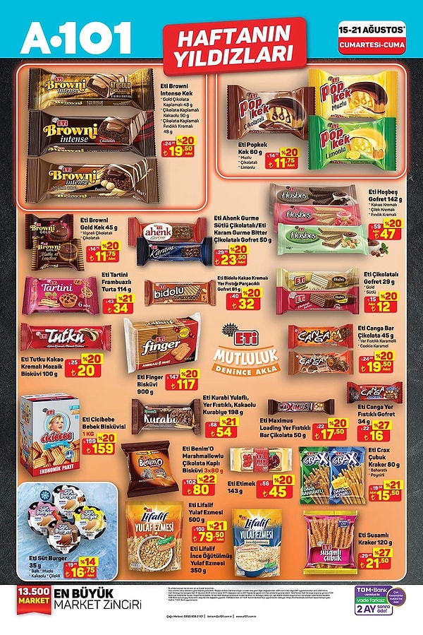 Eti Browni Intense Kek 48 g 19,50 TL