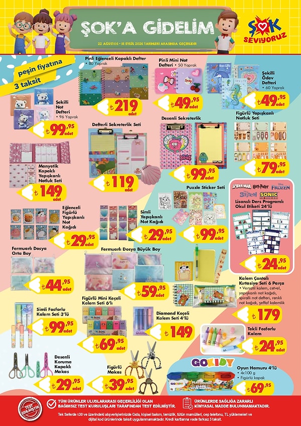 Şekilli Not Defteri 96 Yaprak 99,95 TL