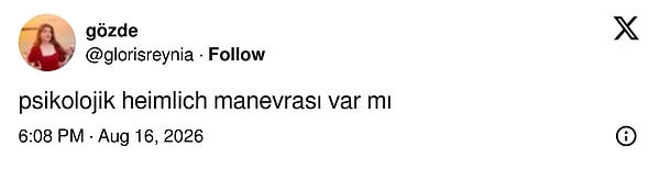 Geçtiğimiz günün en çok alıntılanan paylaşımlarından biri psikolojik Heimlich manevrası oldu.