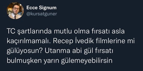 Bir de tavsiye...