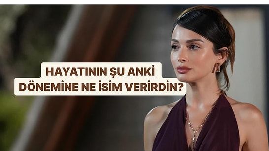 Hayatının Şu Anki Dönemine Bir İsim Koysak Ne Olurdu?