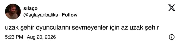Diziyi Uzak Şehir'e benzetenler yorumlara koştu.