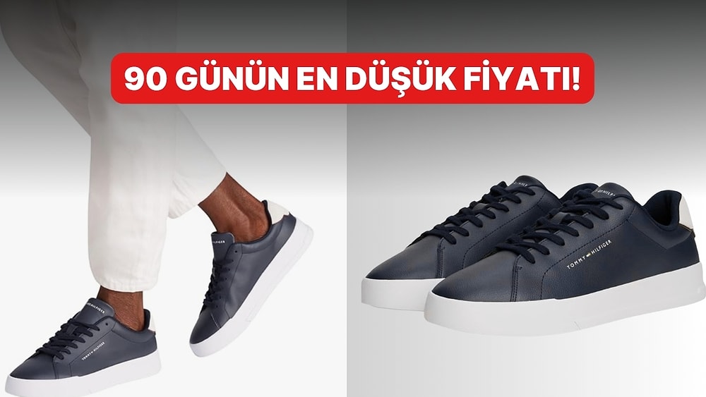 Her Kombinle Uyum Sağlayan Tommy Hilfiger Court Leather Detail Ess Ayakkabı İndirimde!
