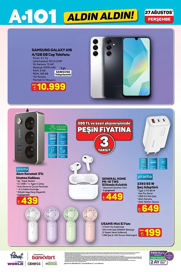Samsung Galaxy A16 4 128 GB Cep Telefonu 10.999 TL