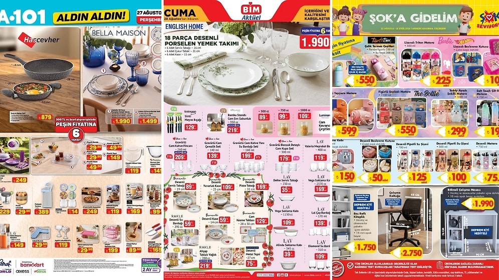 İndirim Günleri Başlıyor! 22 - 28 Ağustos Haftasında A101 ve BİM Aktüel Ürünler Listesinde Ne Var?