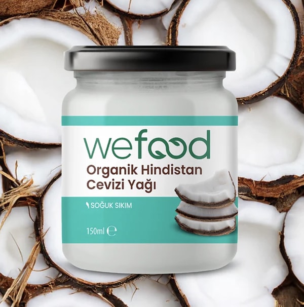 Wefood organik soğuk sıkım Hindistan cevizi yağı 506,00 TL yerine net 278,30 TL!