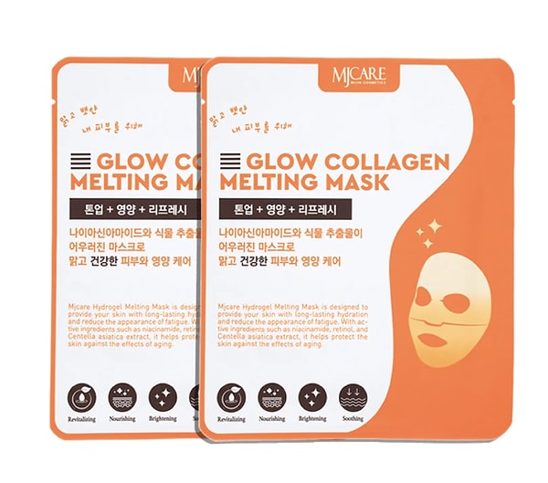 MJCARE Glow Collagen eriyen hidrojel yüz maskesi 2'li paket %60 indirimle 589,90 TL yerine net 235,96 TL!
