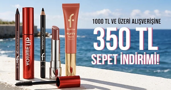 Flormar makyaj koleksiyonunda 1.000 TL'ye 350 TL kupon ve ojelerde 4 al 2 öde kampanyası!