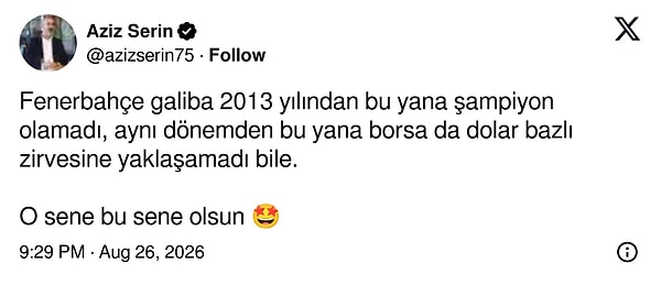 "O sene bu sene olsun."