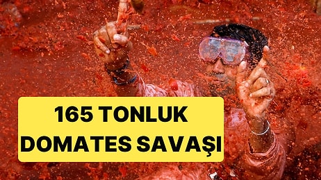 İspanya'da Binlerce Kişinin Katıldığı Domates Festivali'nde Her Yer Kırmızıya Boyandı