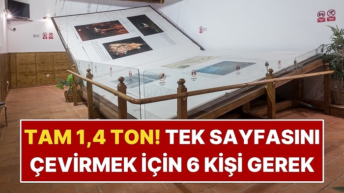 1,4 Tonluk El Yapımı Kitabın Tek Sayfasını Çevirmek İçin 6 Kişi Gerekiyor!