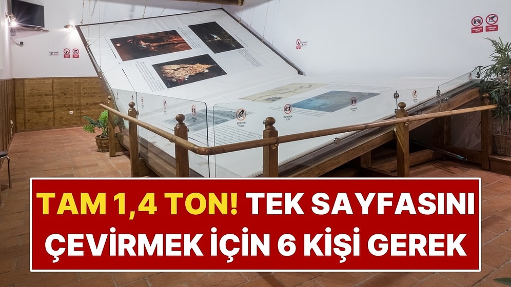 1,4 Tonluk El Yapımı Kitabın Tek Sayfasını Çevirmek İçin 6 Kişi Gerekiyor!
