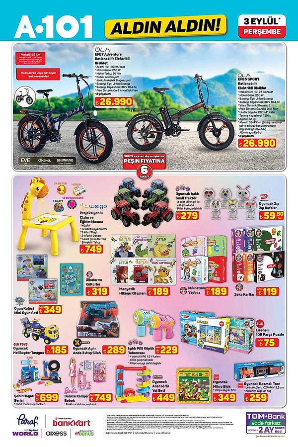 Ola EFB7 Adventure Katlanabilir Elektrikli Bisiklet 26.990 TL