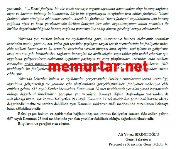 Son yıllarda dijital dünyada yaşanan hızlı gelişimle birlikte artış gösteren içerik üreticiliği ve mobil uygulama geliştiriciliği, devlet memurları için artık resmi bir risk taşıyor.