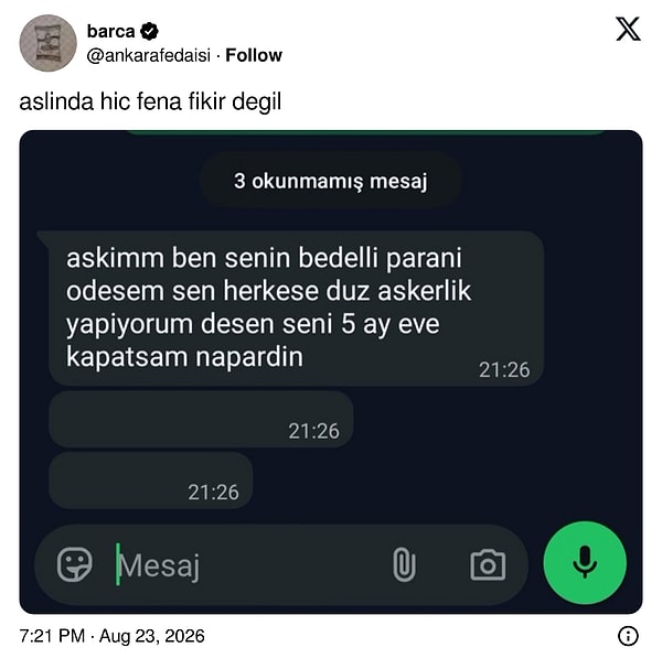 Şeytanın aklına gelmez.