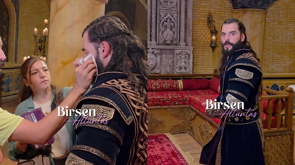 Akın Akınözü's struggle with heavy clothing and hot weather.