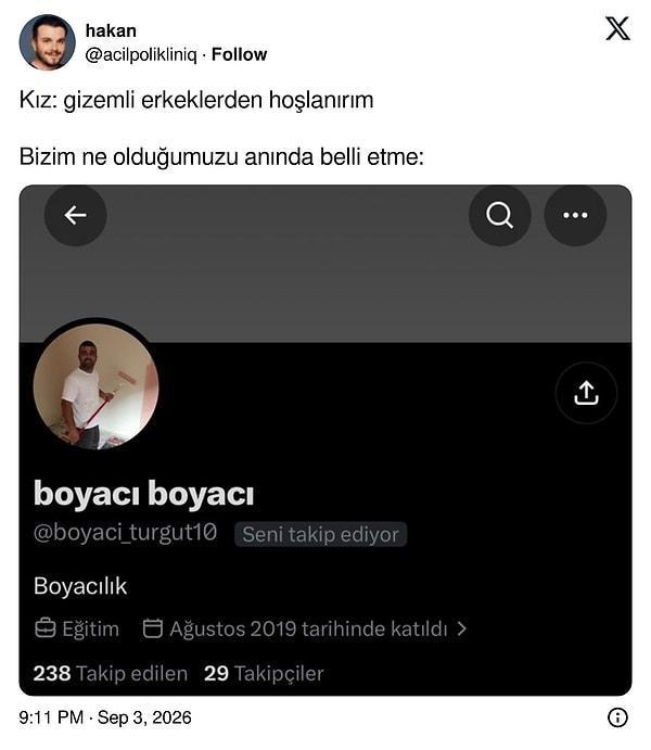 Boyacı olabilir.