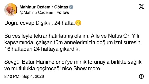 'Kim Milyoner Olmak İster?'de sorulan soruya Bakan'dan yanıt.