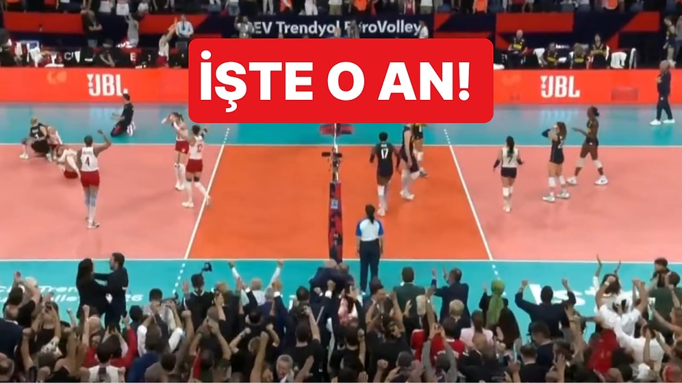 Avrupa Şampiyonu Olan Filenin Sultanları'na Kupayı Getiren Sayının Ardından Salon Adeta Yıkıldı