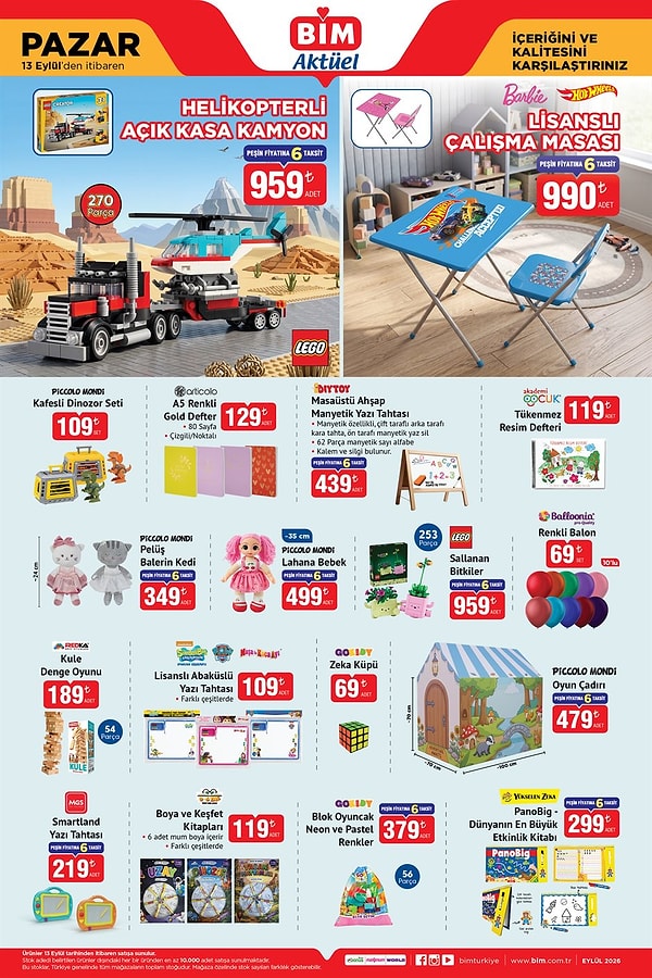 Lego Helikopterli Açık Kasa Kamyon 959 TL