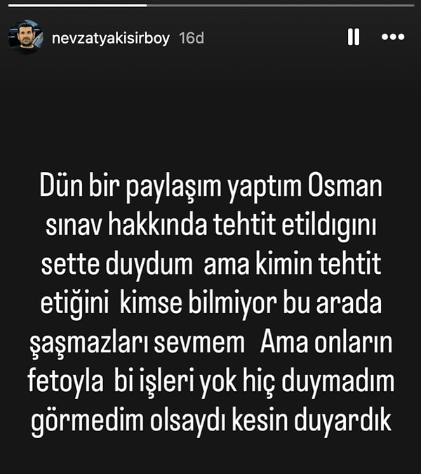 Yakışırboy, açıklamasında "Bu arada Şaşmazları sevmem, ama onların FETÖ'yle işleri yok" dedi.