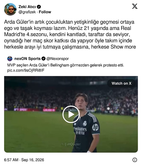 Artık kendine güvenini ortaya koyma vakti geldi dedi