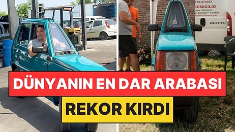 Dünyanın En Dar Arabasını Yaptı! Üstelik Hala Sürülebiliyor