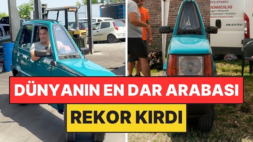 Dünyanın En Dar Arabasını Yaptı! Üstelik Hala Sürülebiliyor