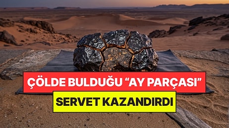 Çölde Bulduğu Taş Aslında Ay'ın Bir Parçasıymış: Açık Artırmada Servet Kazandırdı
