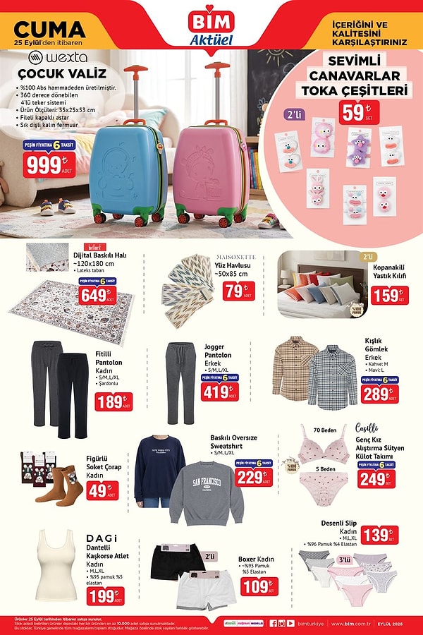 Wexta Çocuk Valiz 999 TL