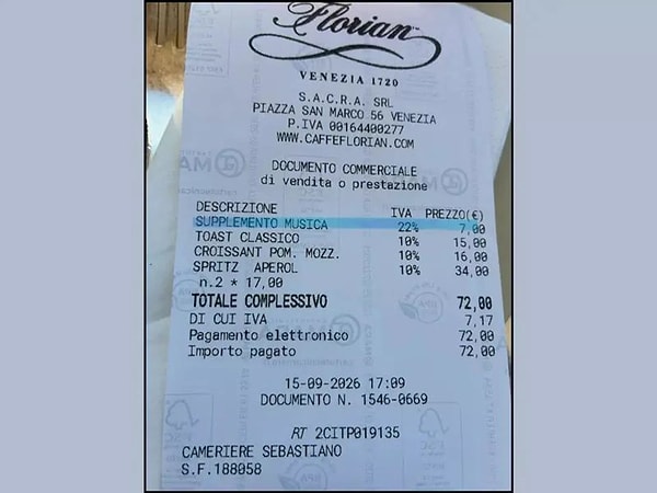 7 euroluk ilginç ücret.