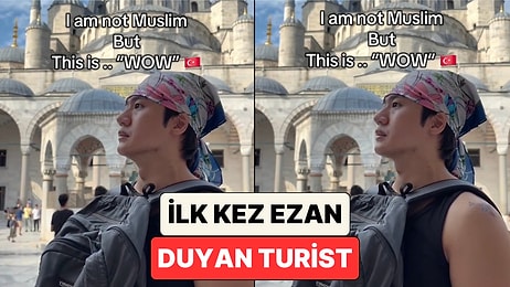 Koreli Bir Turist Sultanahmet Camii'nde İlk Kez Ezan Sesini Duyduğu Anları Paylaştı