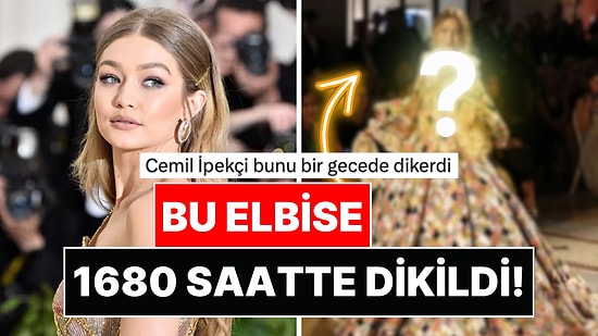 Gigi Hadid Vogue World'de Dikilmesi 1680 Saat Süren Elbisesiyle Ortaya Çıktı!