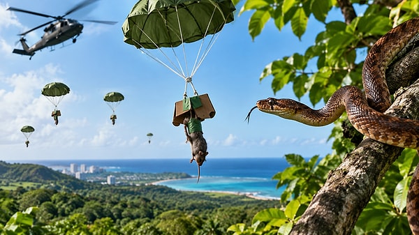 Helikopterlerle ormanlık alanların üzerine bırakılan düzenek, yemin doğrudan yere düşüp kaybolmasını engellemek üzere tasarlandı: